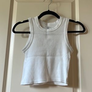 brandy melville white connor ribbed tank